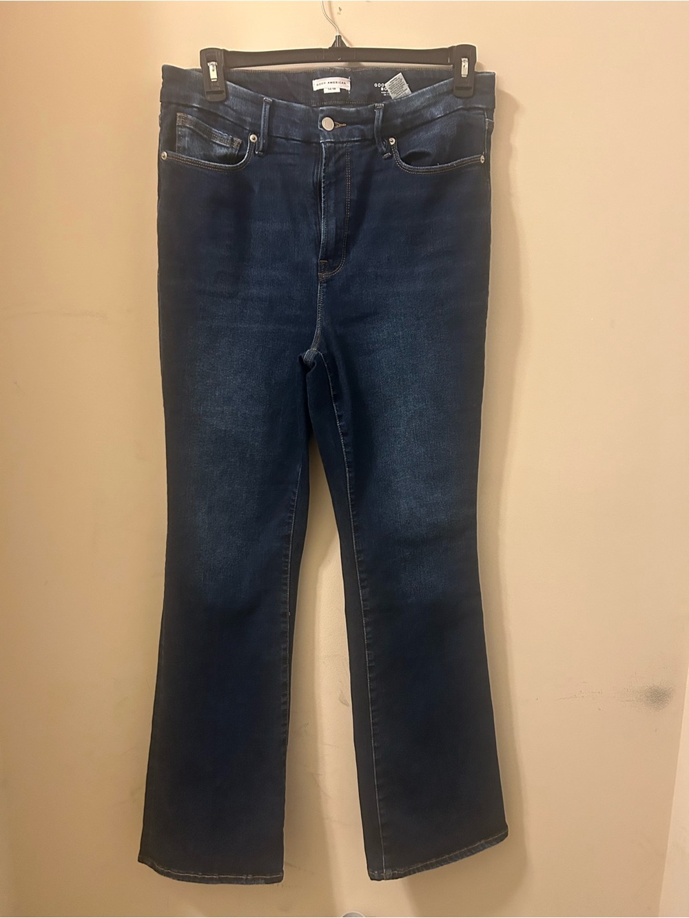 Good American Dark Blue Boot-Cut Jeans